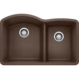DIAMOND Undermount Granite Composite 32 in. 60/40 Double Bowl Kitchen Sink in Anthracite - Super Arbor