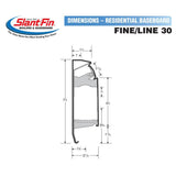 Fine/Line 30 3 ft. Hydronic Baseboard Heating Enclosure Only in Nu-White - Super Arbor