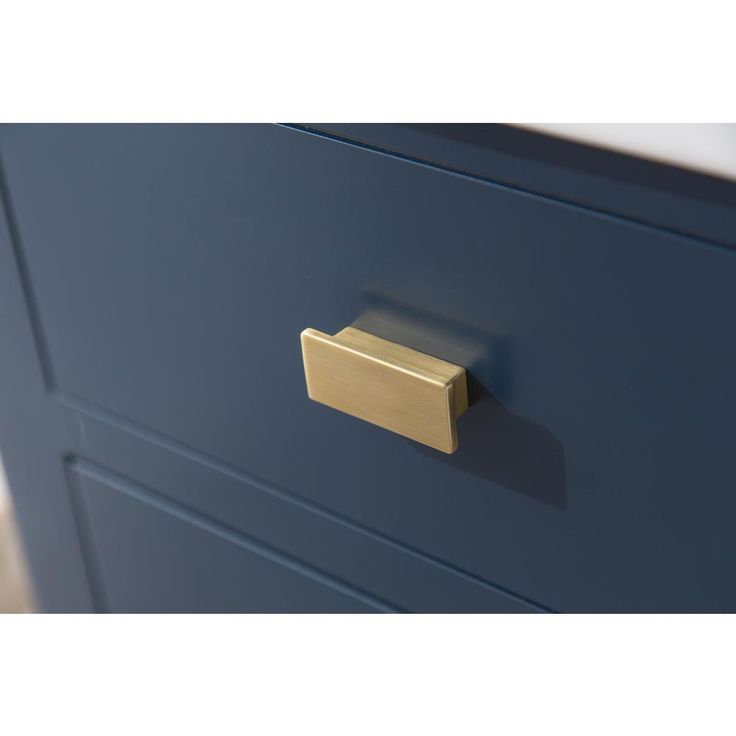 VERA 18 in. W Bath Vanity in Monarch Blue Finish with Ceramics Integrated Vanity Top with White Basin