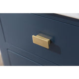 VERA 18 in. W Bath Vanity in Monarch Blue Finish with Ceramics Integrated Vanity Top with White Basin