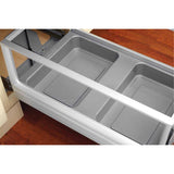 Rev-A-Shelf 35-Quart Plastic Soft-Close Pull-Out Trash Can, Aluminum Frame