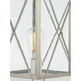 Barlowe 1-Light Brushed Nickel 4x4 Deck Post Light Post Lantern - Super Arbor