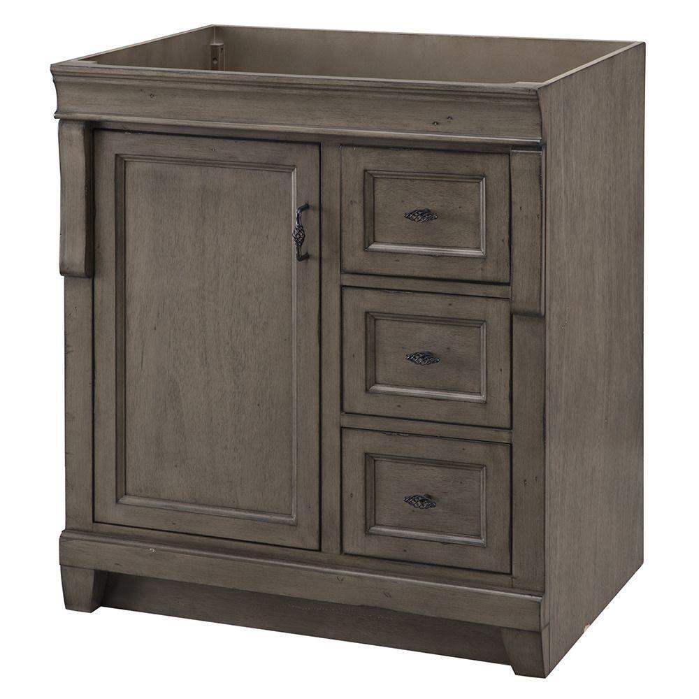 Naples 30 in. W 21.63 in. D Vanity Cabinet Only in Warm Cinnamon with Left Hand Drawers - Super Arbor