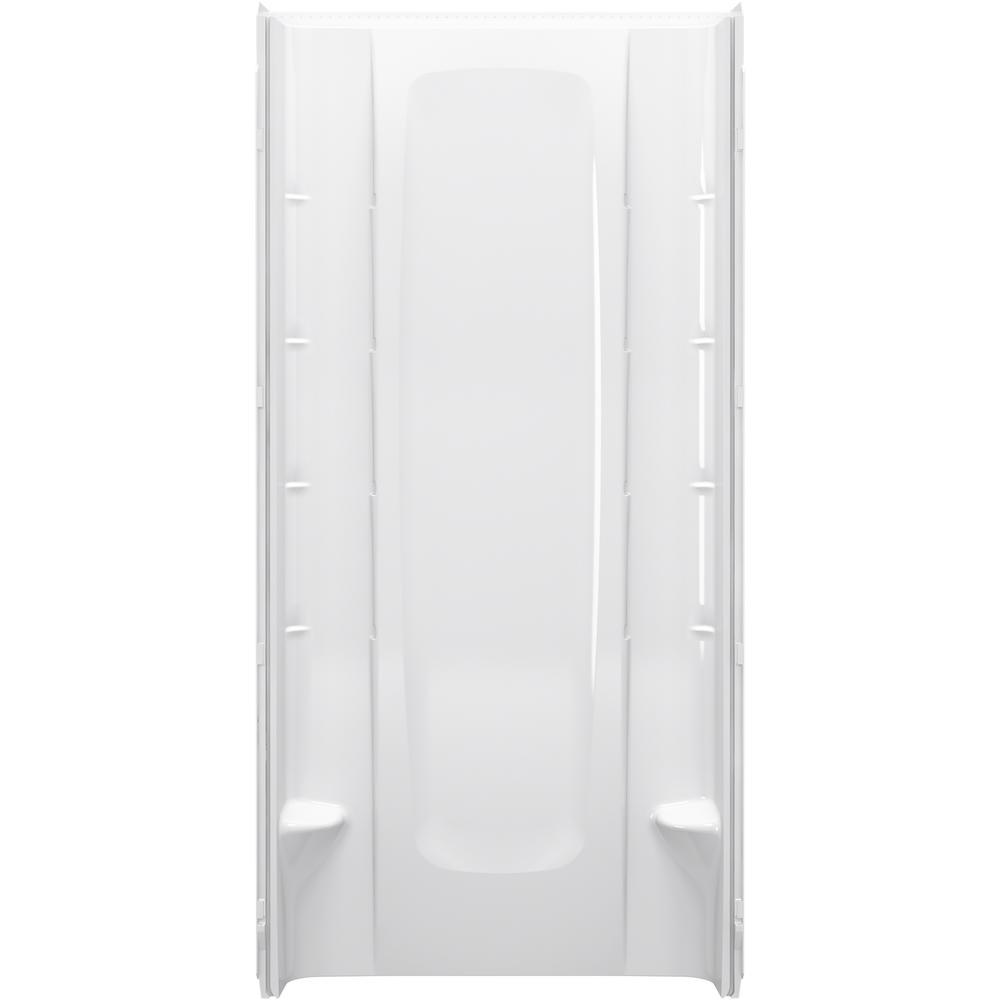 36 in. x 76 in. 1-Piece Direct-to-Stud Alcove Shower Back Wall in White - Super Arbor