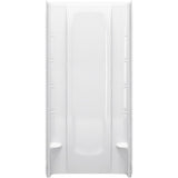 36 in. x 76 in. 1-Piece Direct-to-Stud Alcove Shower Back Wall in White - Super Arbor