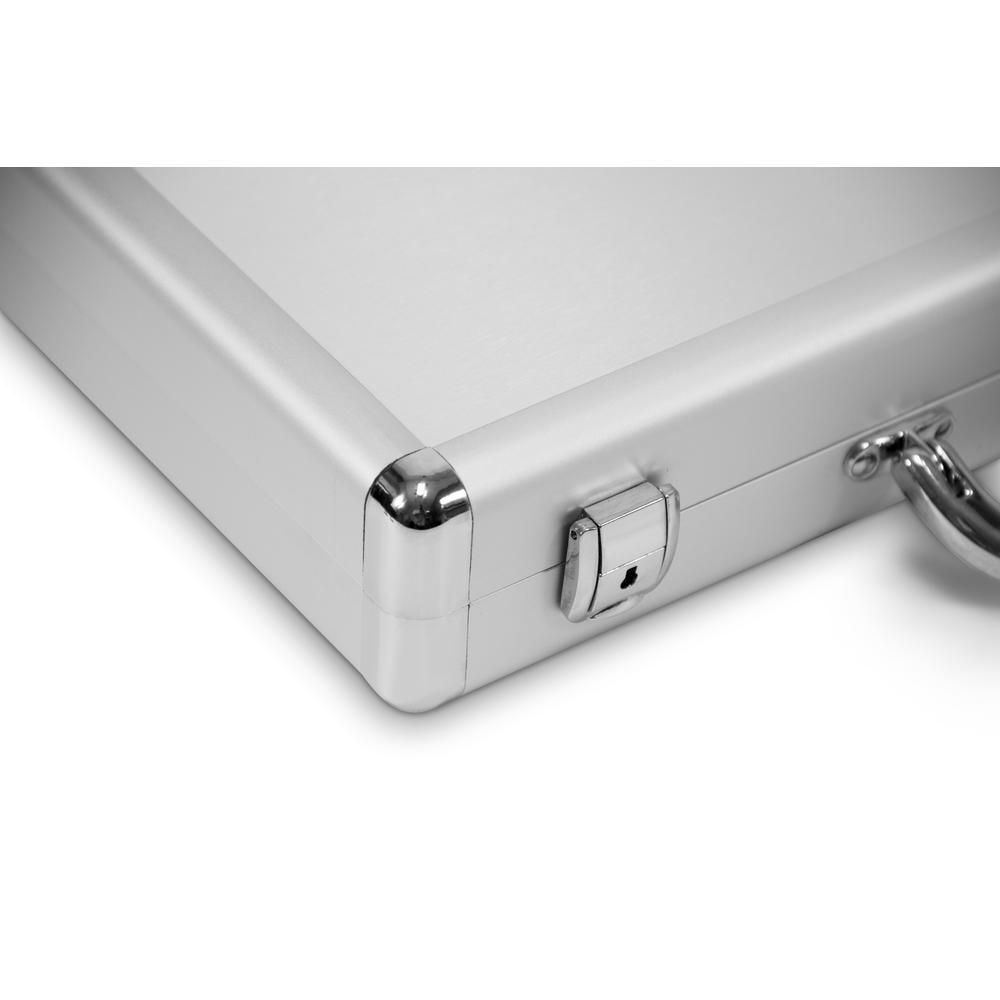 12.25 in. Smooth Aluminum Portfolio Case in Silver - Super Arbor