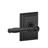Schlage Birmingham Aged Bronze Passage Hall/Closet Door Lever with Addison Trim