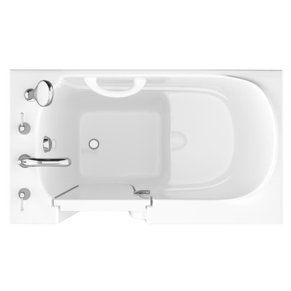 HD Series 26 in. x 46 in. Left Drain Quick Fill Walk-In Soaking Bathtub in White - Super Arbor