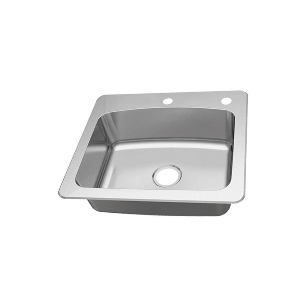 Dual Mount 18-Gauge Stainless Steel 33 in. 2-Hole Euro Style Single Bowl Kitchen Sink with Grid and Drain Assembly - Super Arbor
