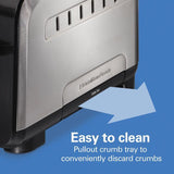 Expert Toast 900 W 2-Slice Black and Stainless Steel Wide Slot Toaster