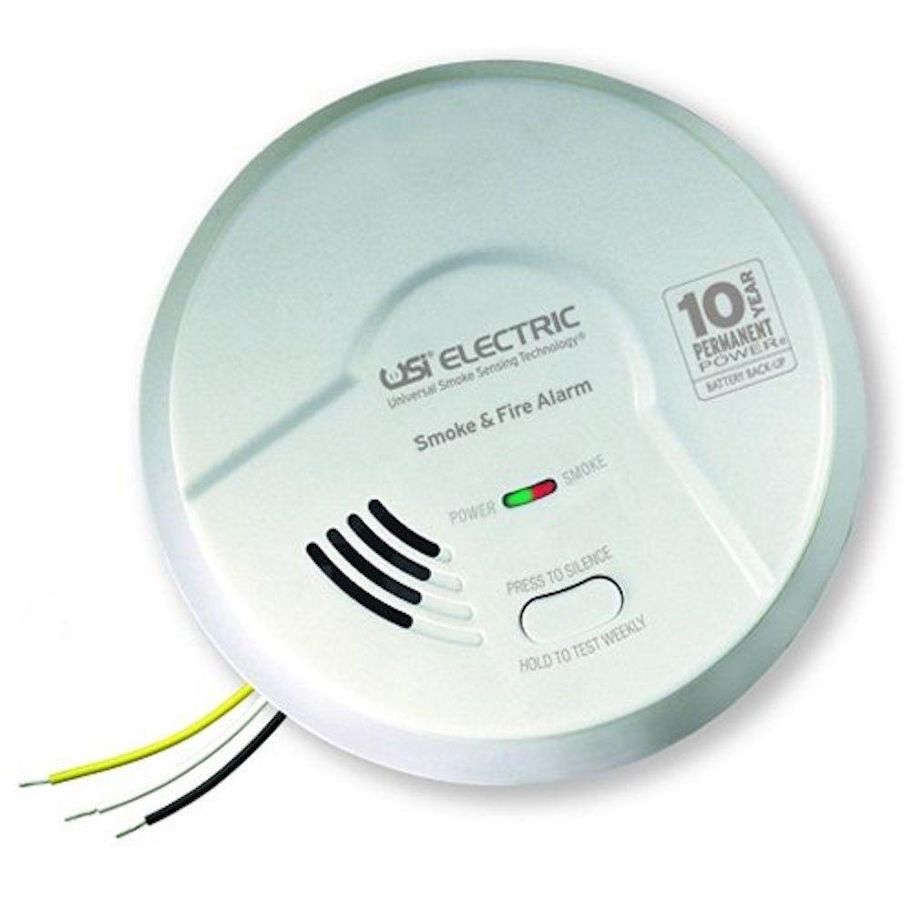 10 Year Sealed Battery Backup, Hardwired, Dual Sensing 2-In-1 Smoke And Fire Detector, Microprocessor Intelligence - Super Arbor