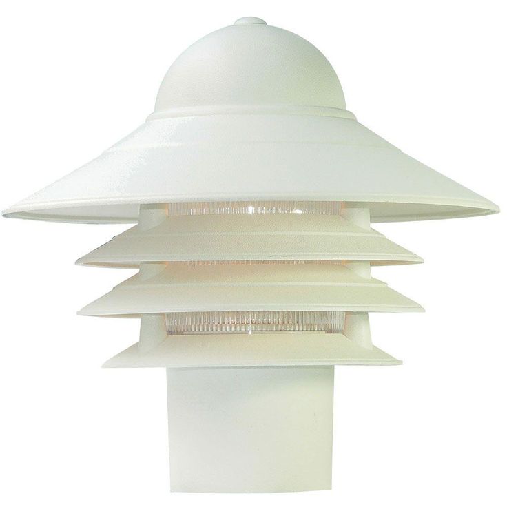 Mariner Textured White Outdoor Post-Mount Light Fixture