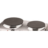 1440W 2-Burner 7.5 in. Silver Electric Hot Plate