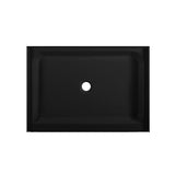 Voltaire 48 in. x 36 in. Single Threshold Center Drain Shower Base in Black - Super Arbor
