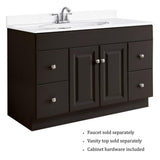 Wyndham 48 in. W x 21 in. D Ready to Assemble Bath Vanity Cabinet Only in Espresso