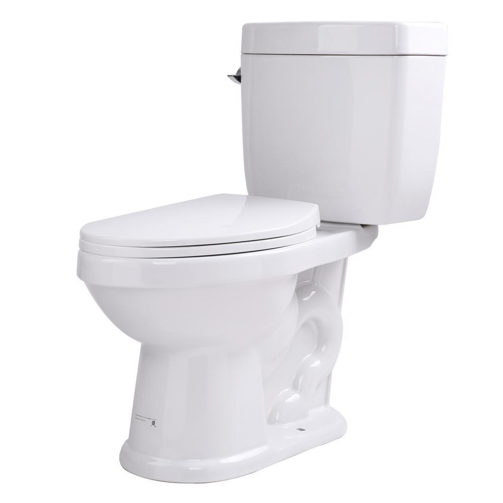 Step In 59.6 in. Walk-In Whirlpool Bathtub in White with 1.6 GPF Single Flush Toilet - Super Arbor