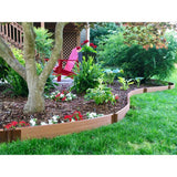 Frame It All 1 in. Profile Tool-Free Classic Sienna 16 ft. Curved Landscape Edging Kit - Super Arbor