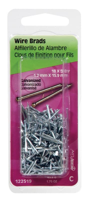 Hillman 18 Ga. x 5/8 in. Galvanized Steel Brad Nails, 1 Pack (1.75 oz)