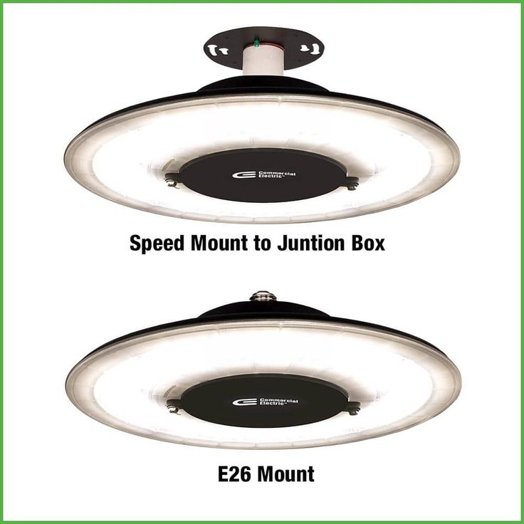 Commercial Electric 12 in. 12000 Lumens 100-Watt Lightweight Round Integrated LED High Bay Light 120-277V Mounting Options Dimmable