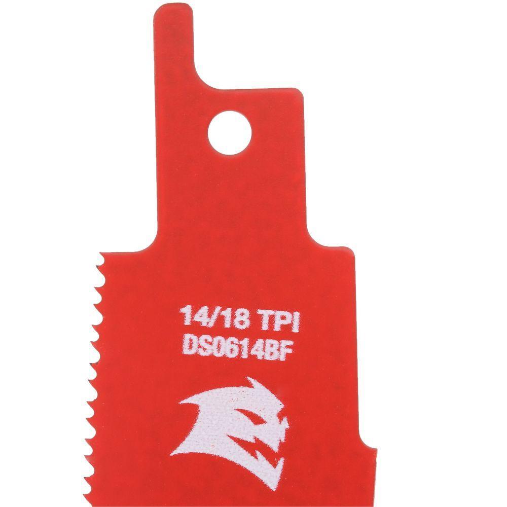 6 in. 14/18 TPI Steel Demon Medium Metal Cutting Reciprocating Saw Blade (5-Pack) - Super Arbor