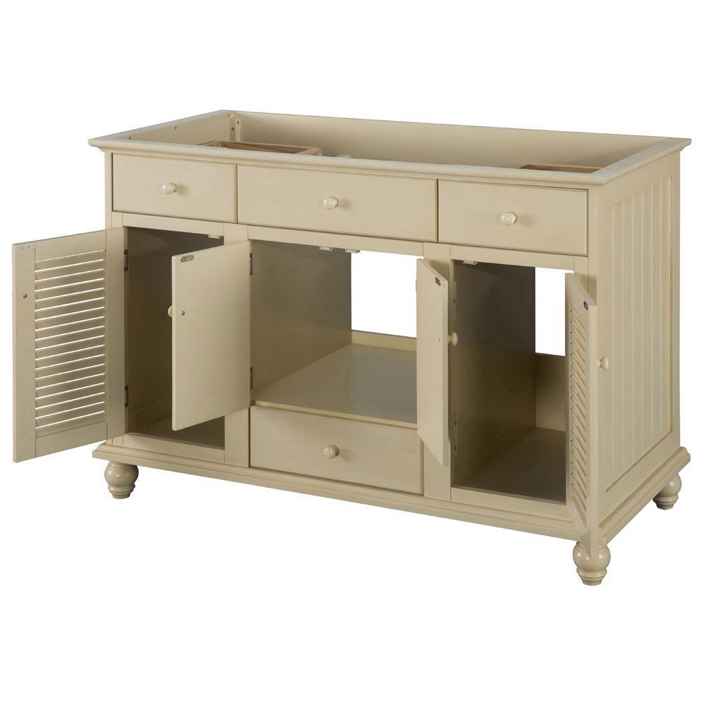 Cottage 48 in. W Bath Vanity Cabinet Only in Antique White - Super Arbor