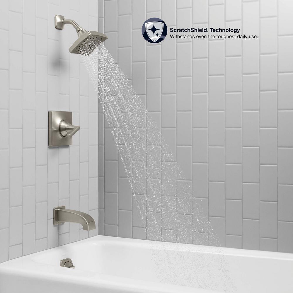Katun 1-Handle 3-Spray Tub and Shower Faucet in Brushed Nickel (Valve Included) - Super Arbor