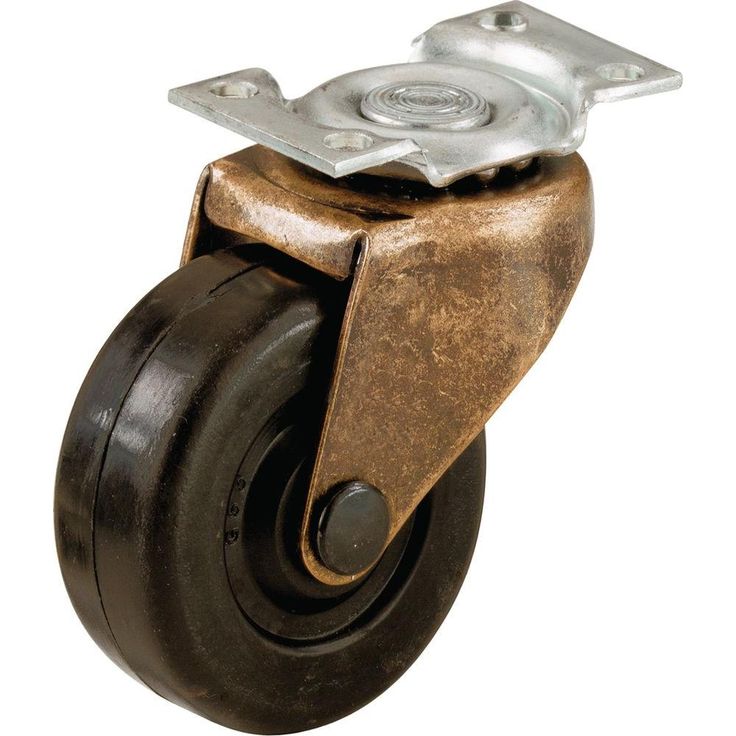 2 in. Soft Rubber Swivel Plate Casters with 80 lb. Load Rating (2 per Pack)