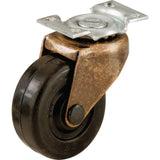 2 in. Soft Rubber Swivel Plate Casters with 80 lb. Load Rating (2 per Pack)