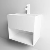 Dyconn Novara All in One Solid Surface Pedestal in Matte White