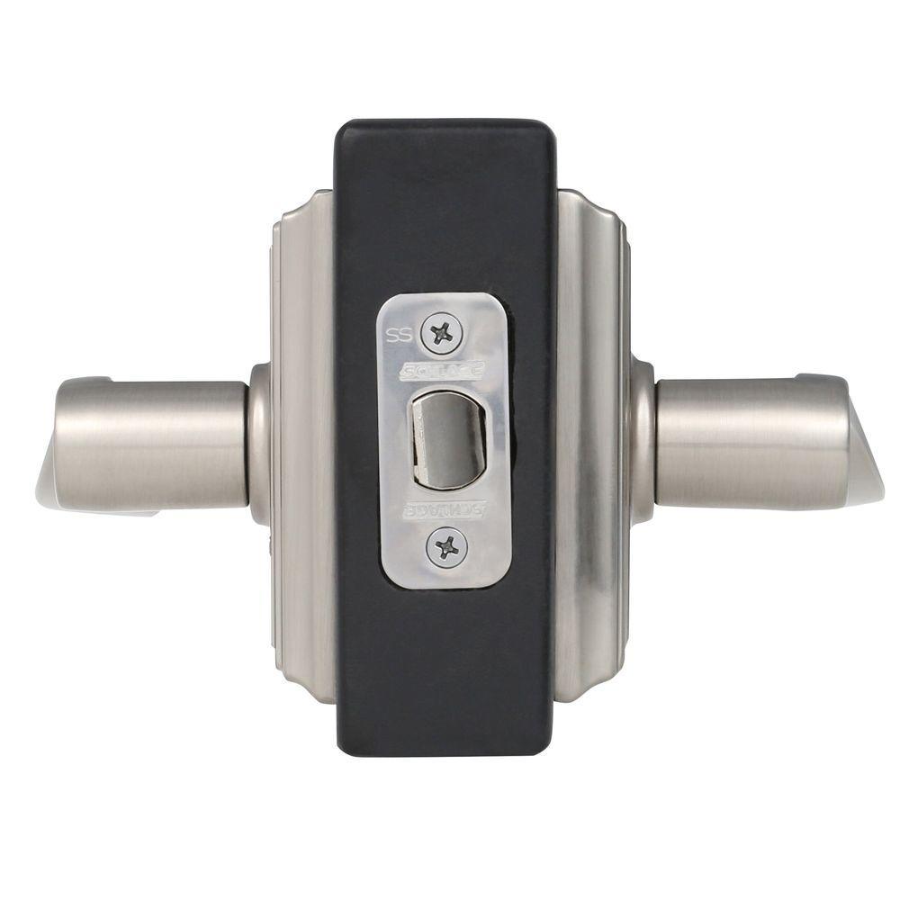 Accent Satin Nickel Passage Hall/Closet Door Lever with Addison Trim - Super Arbor
