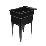 18 in. x 24 in. Recycled Polypropylene Black Laundry Sink (Pack of 2) - Super Arbor