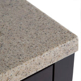 Delridge 24 in. W x 35 in. H x 19 in. D Bathroom Vanity in Chocolate with Solid Surface Vanity Top in Caramel