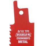 9 in. 8/10 Teeth per in. Steel Demon Metal Demolition Reciprocating Saw Blade (5-Pack) - Super Arbor