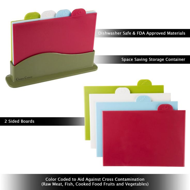 5-Piece Plastic Cutting Board Set
