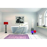 Lille 67 in. Acrylic Flatbottom Freestanding Bathtub in White - Super Arbor