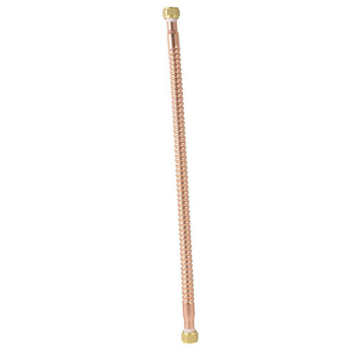 3/4 in. FIP x 3/4 in. FIP x 24 in. Copper Water Heater Connector - Super Arbor