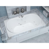 Star 6 ft. Rectangular Drop-in Whirlpool Bathtub in White - Super Arbor