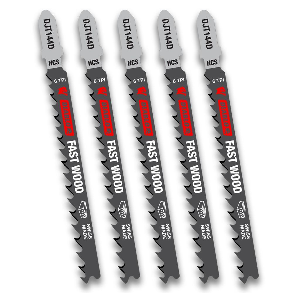4-1/2 in. x 12 TPI Ultra Fine Finish Bi-Metal Jigsaw Blade (5-Pack) - Super Arbor
