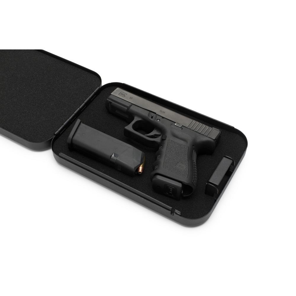 1-Gun Black Portable Travel Dial Lock Gun Safe, Black - Super Arbor