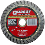 Quasar Turbo Kut Gold 4 in. Turbo Rim Supreme Diamond Blade