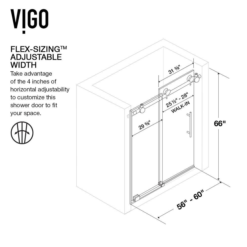 Elan 60 in. x 66 in. Frameless Sliding Tub Door in Matte Black and Clear Glass - Super Arbor