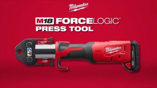 Milwaukee M18 18-Volt Lithium-Ion Cordless FORCE LOGIC Long Throw Press Tool Kit with (2) 3.0Ah Batteries, Charger & Hard Case