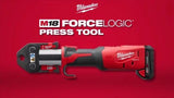 Milwaukee M18 18-Volt Lithium-Ion Cordless FORCE LOGIC Long Throw Press Tool Kit with (2) 3.0Ah Batteries, Charger & Hard Case