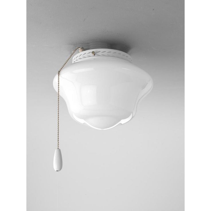 Fan Light Kits Collection 1-Light White Ceiling Fan Light Kit