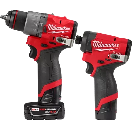 Milwaukee M18 FUEL 18V Brushless Cordless Hammer Drill & Impact Driver Combo Kit (2-Tool) with Oscillating Multi-Tool, XC5.0 Batteries