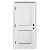 36 in. x 80 in. Premium 2-Panel Square Primed White Steel Prehung Front Door w/ 36 in. Right-Hand Inswing and 4 in. Wall - Super Arbor