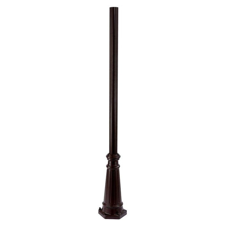 Surface Mounted Posts 6 ft. Architectural Bronze Fluted Outdoor Light Post