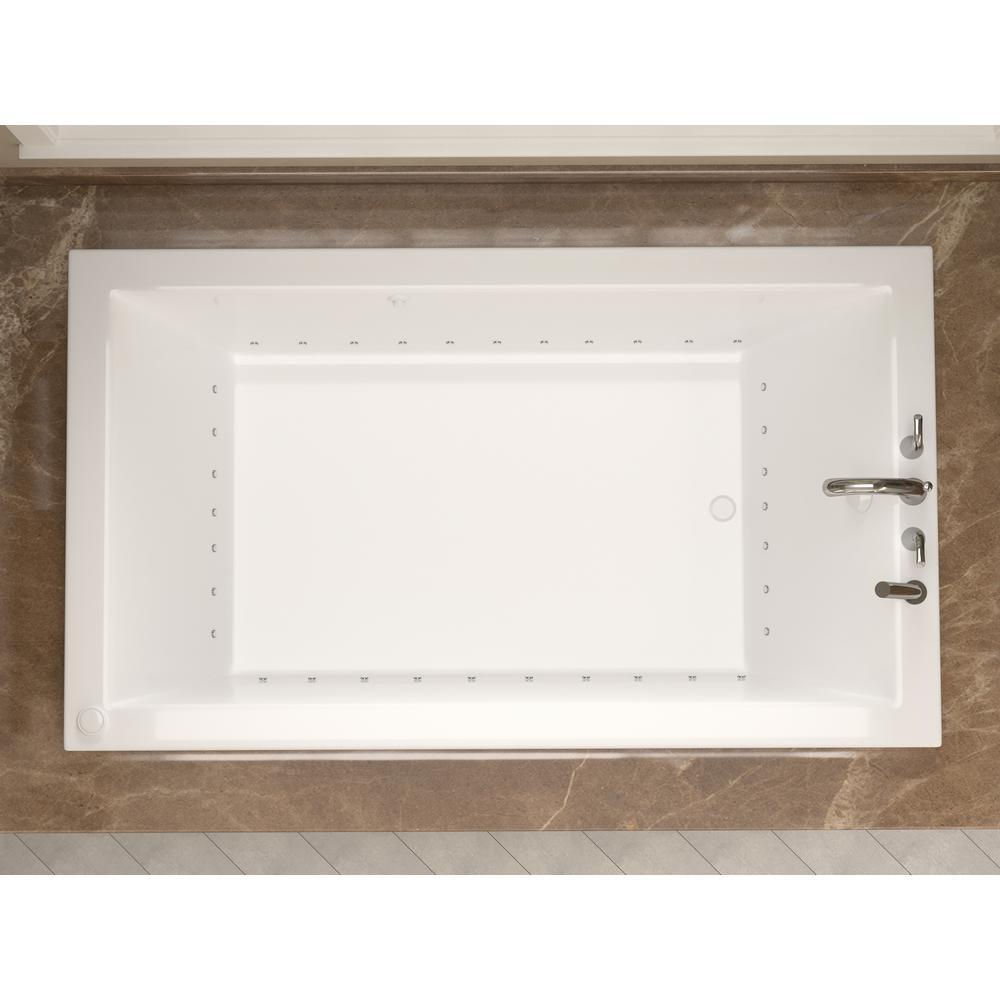 Sapphire 71.5 in. Rectangular Drop-in Air Bath Tub in White - Super Arbor