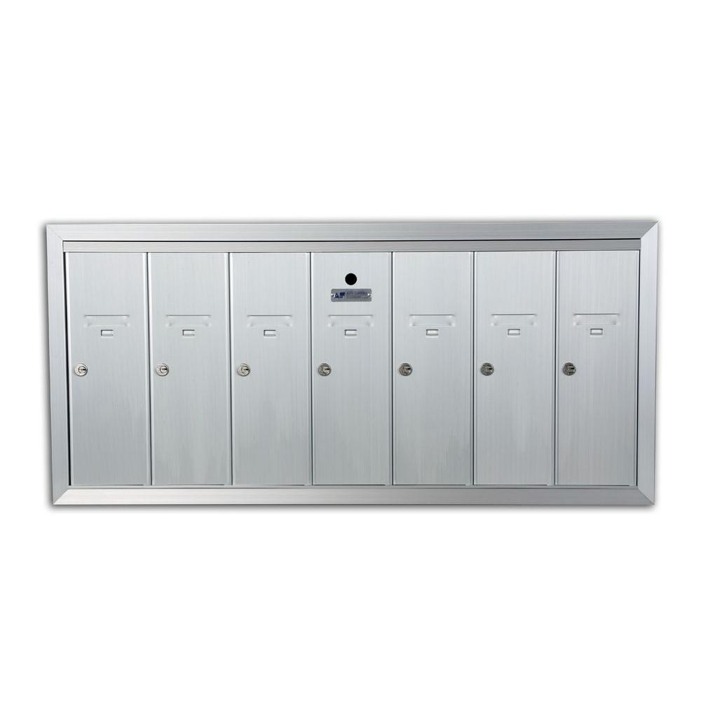 1250 Vertical Series 6-Compartment Aluminum Recess-Mount Mailbox - Super Arbor
