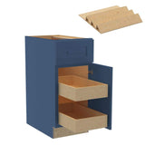 Home Decorators Collection Grayson 15 in. W x 24 in. D x 34.5 in. H Assembled Plywood Base Kitchen Cabinet in Mythic Blue with 2ROT Spice RH